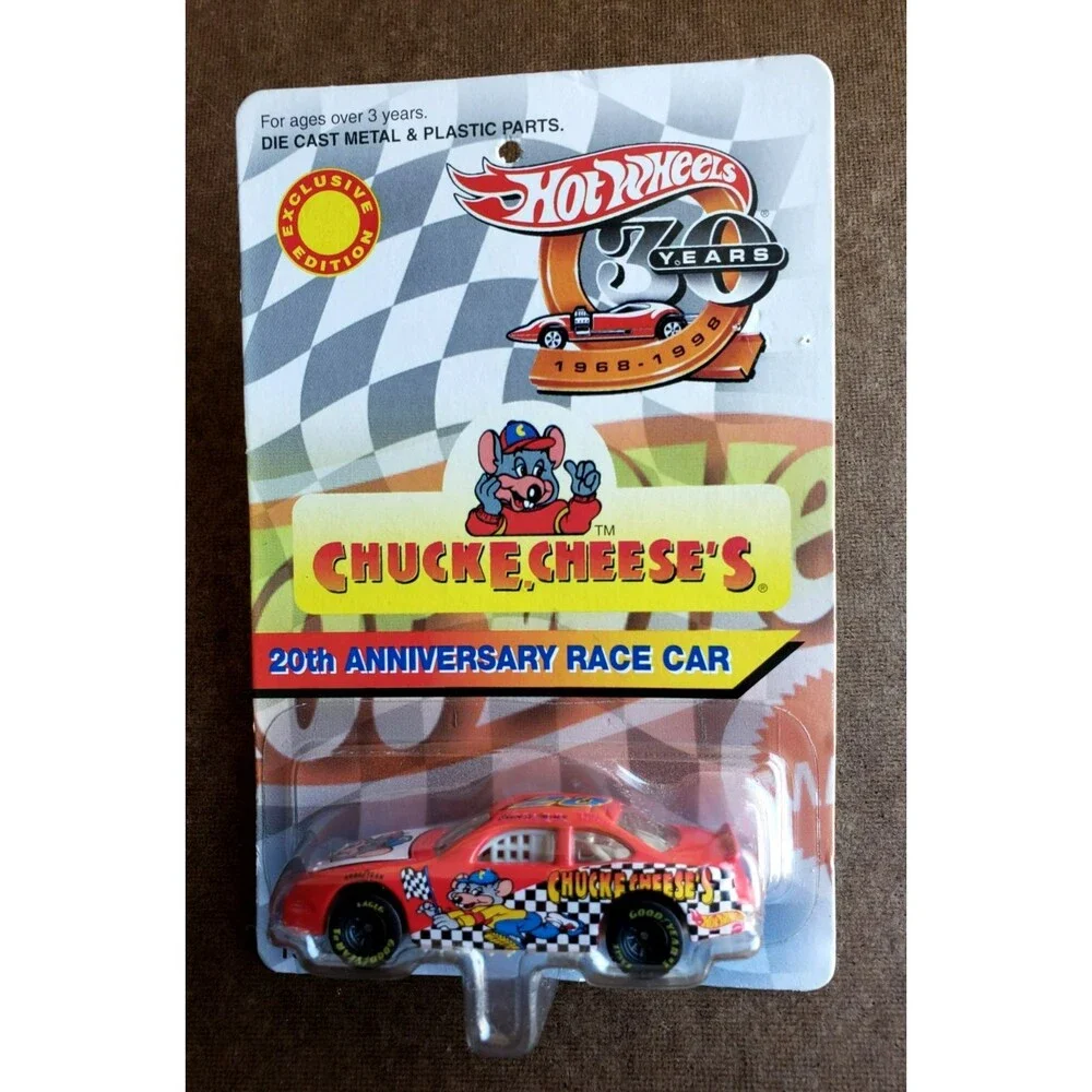 Hot Wheels CHUCK E. CHEESE'S PONTIAC GRAND PRIX 20Th. ANNIVERSARY RACE CAR 1:64